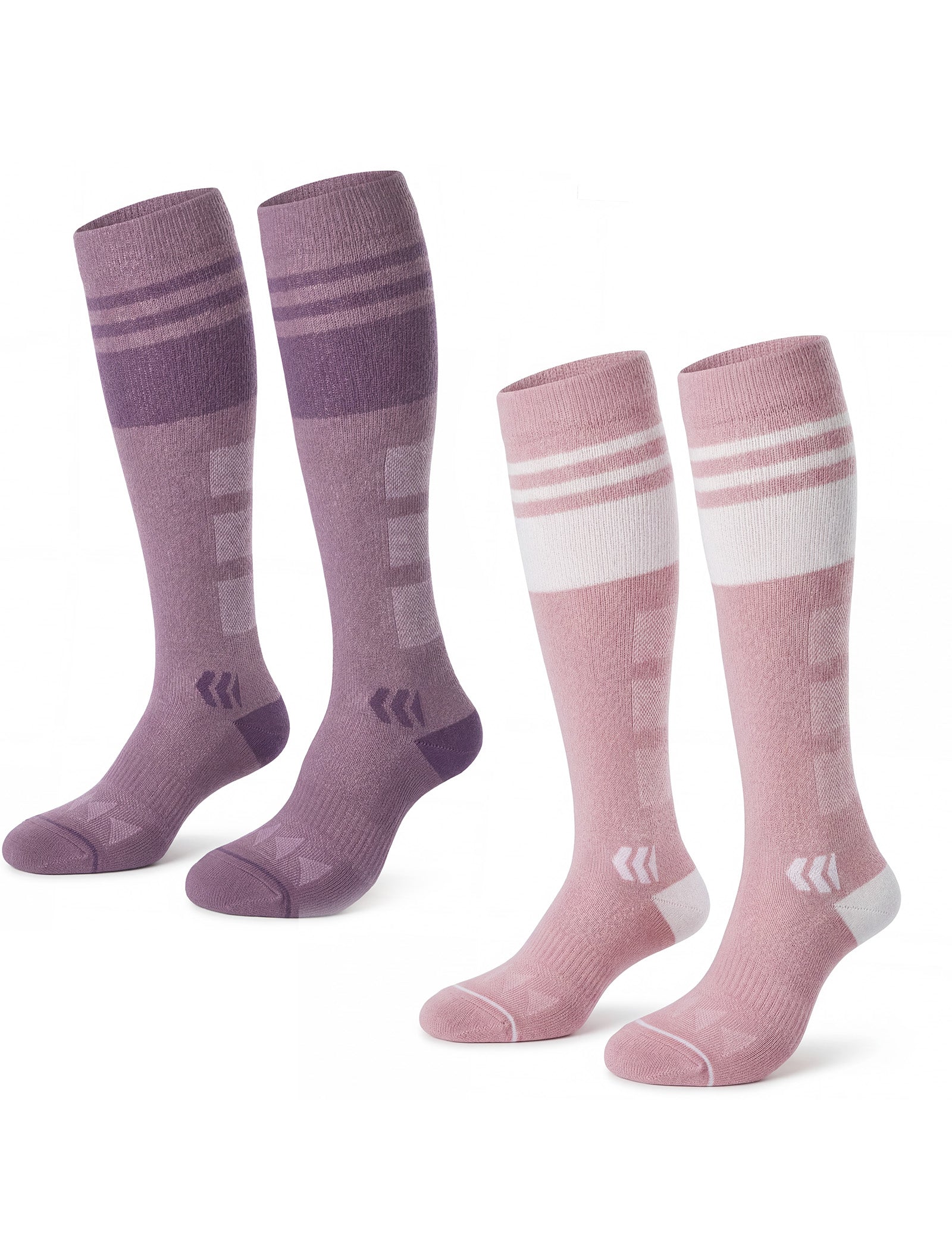 Momcozy Wide Calf Compression Socks 20-30mmHg for Sports 2 Pairs (Bright 56)